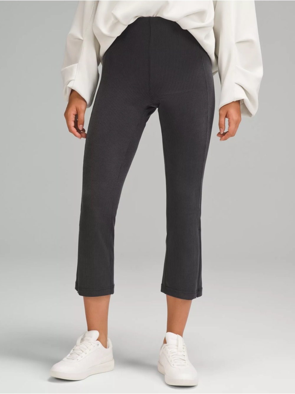 Lululemon Softstreme Black High Rise Cropped Pants 8